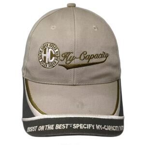K-Products Baseball Cap Beige Gray Hat OS Embroidered Hy-Capacity Strapback